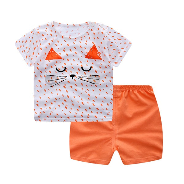 Kits Summer Clothes T-shirt Baby Girl Casual Clothing Sets