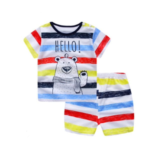 Kits Summer Clothes T-shirt Baby Girl Casual Clothing Sets