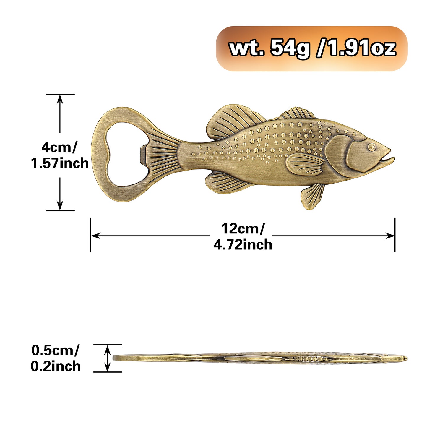 Creative Sea Bassr Bottle Opner With Velvet Bag , Exclusive Gift For Fishing Enthusiasts, Bar Tool For Beer Enthusiasts, Ideal For Home And Bar Use, Novel Bar Accessories For Opening Beer