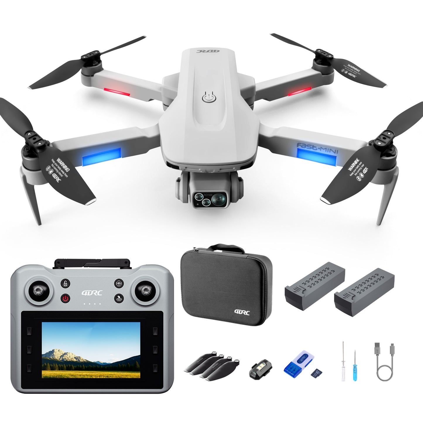 4DRC F8 RC Drone GPS 5G WIFI 4K Dual Camera Selfie FPV RC Quadcopter With 4.5 HD LCD Screen,Follow Me