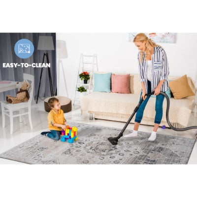 LOOM  LUXE Collection 2X3 Cream Ivory Bordered Non-Shedding Living Room Bedroom Dining Home Office Stylish And Stain Resistant Area Rug