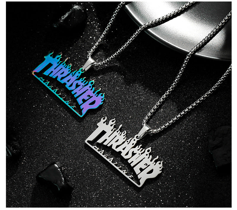 All-match Letter Hip-hop Necklace Trendy Street Pendant Accessories Pendant